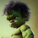 Bebê Hulk Engraçado - Midjourney