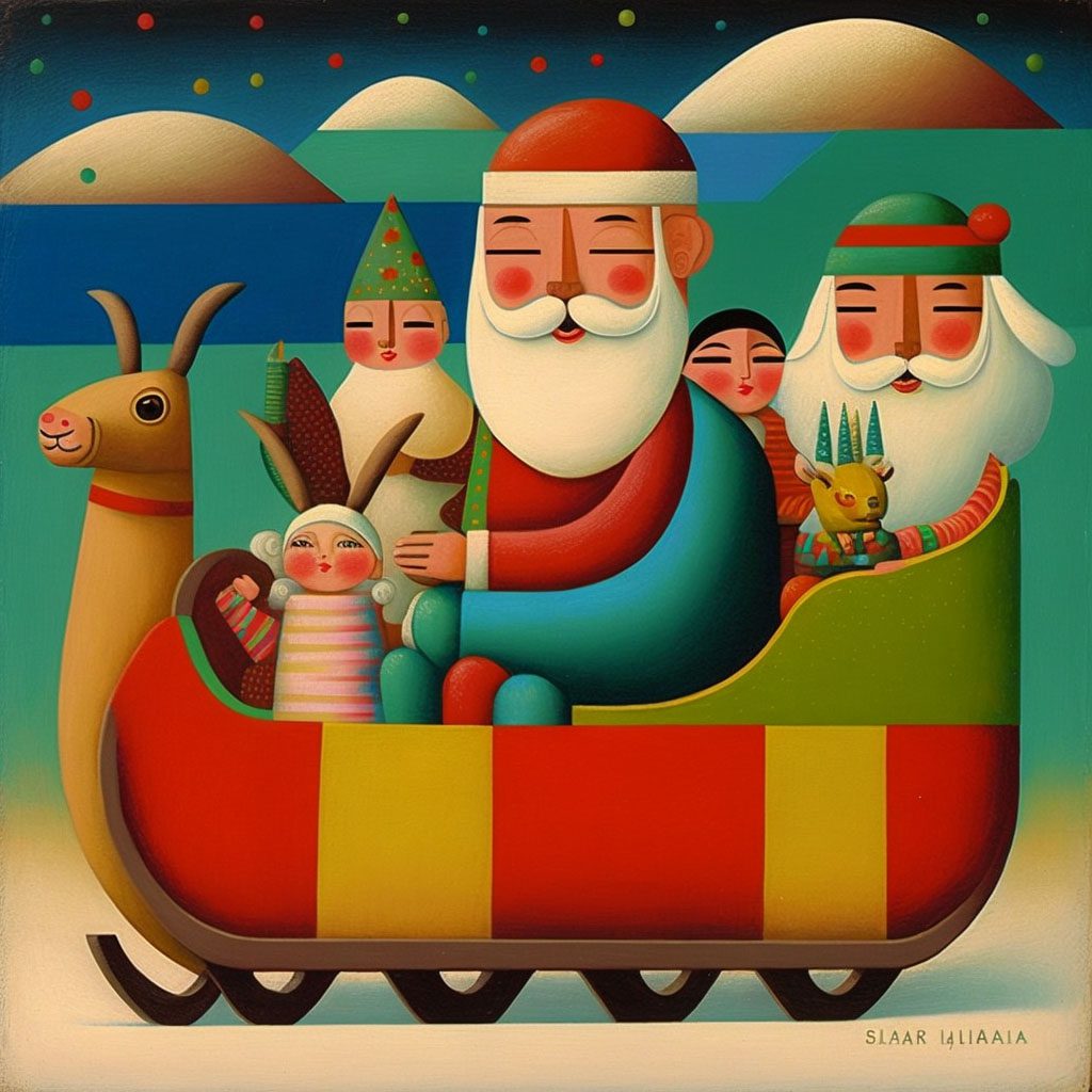 Papai Noel Estilo Tarsila do Amaral