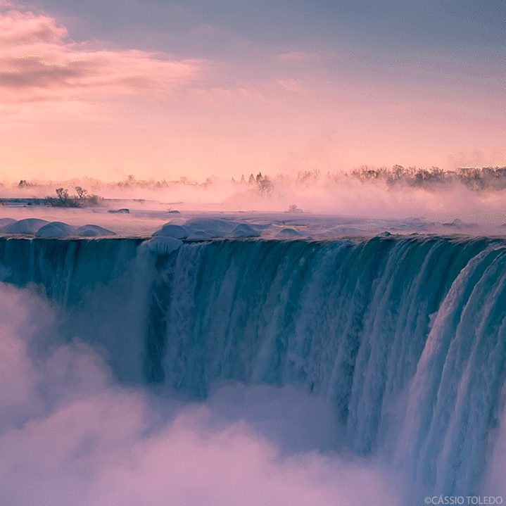 Gif Cachoeira: Cataratas do Niágara (Niagara Falls)